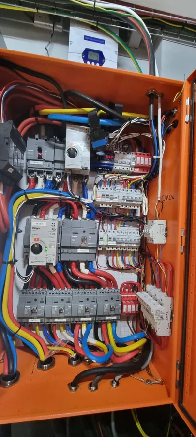 Commercial solar distribution board and wiring installed by DigiGo