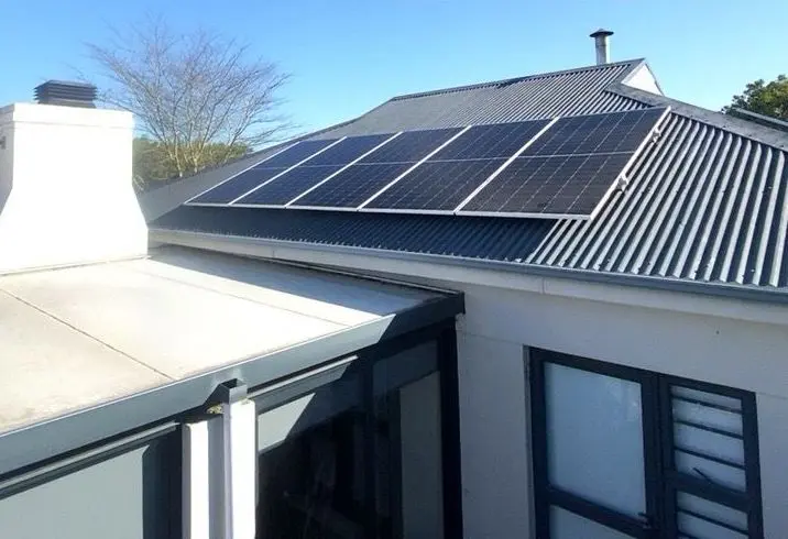 Rooftop solar panel installation, Cape Town