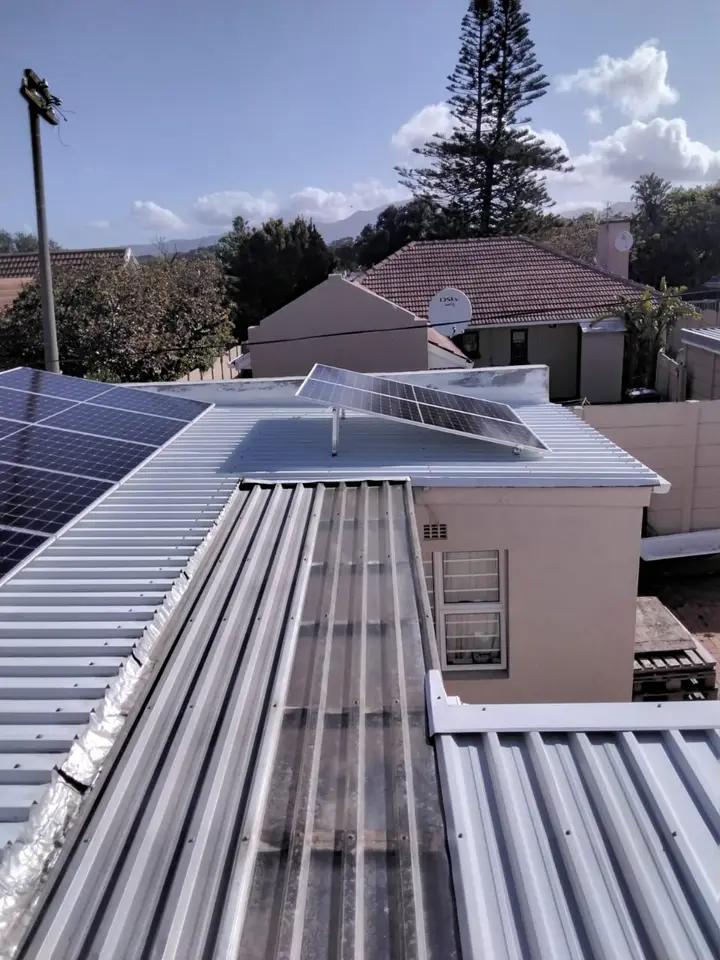 Rooftop solar panel installation, Cape Town