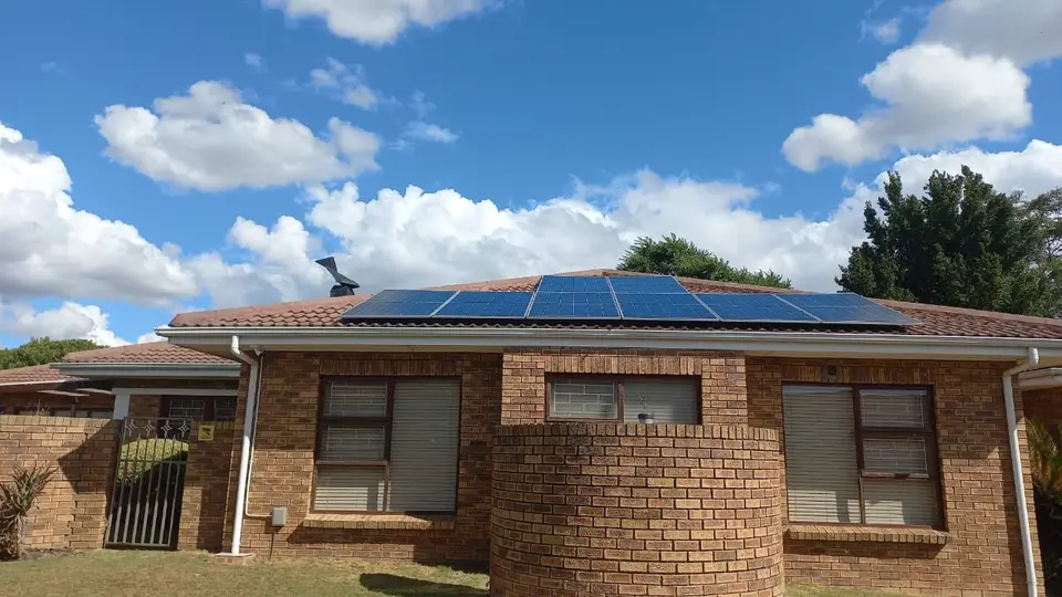 Rooftop solar panel installation, Cape Town