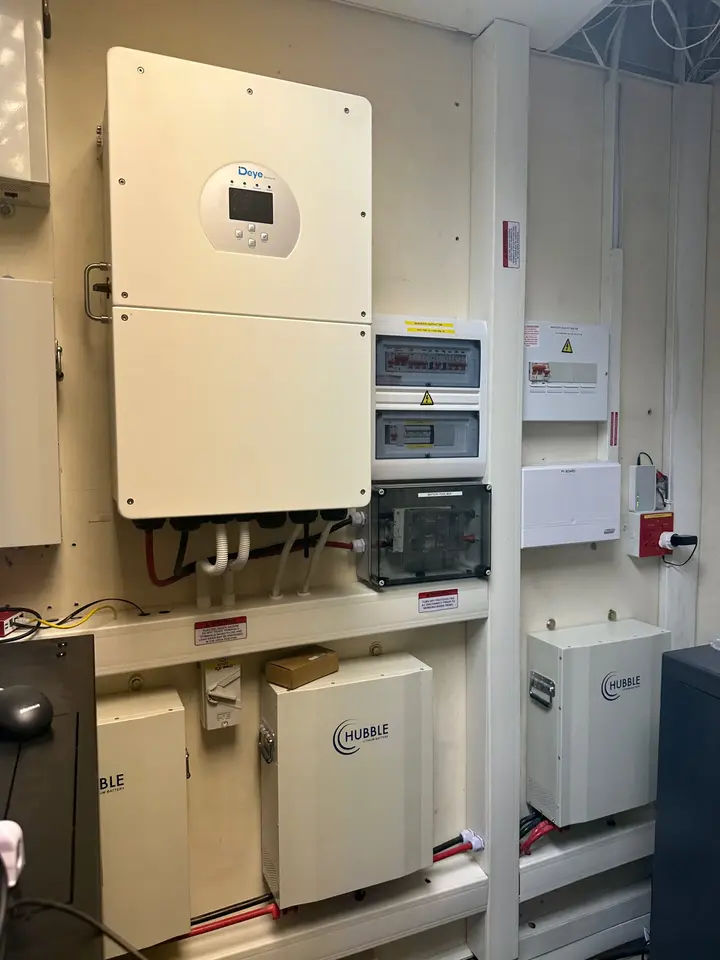 Solar inverter and battery plant room installed by DigiGo, Cape Town