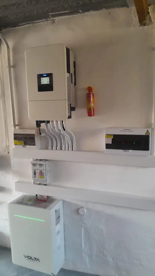 Solar inverter and battery installed on a home in Edgemead, Cape Town