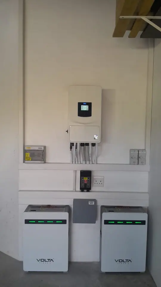 Solar inverter and battery installed on a home in Somerset West, Cape Town