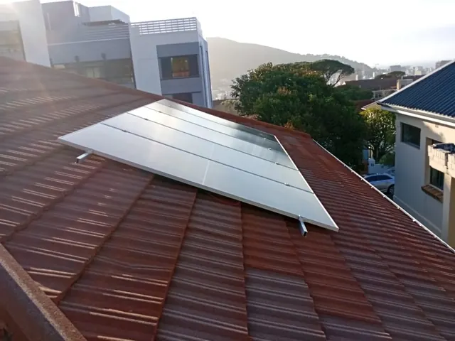 Solar panels installed on a home in Vredehoek, Cape Town